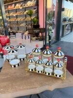 LEO 10 PARÇA BAHARAT VE  ÇAY ŞEKER KAHVE SETİ KOMBİNİ - Görsel 2