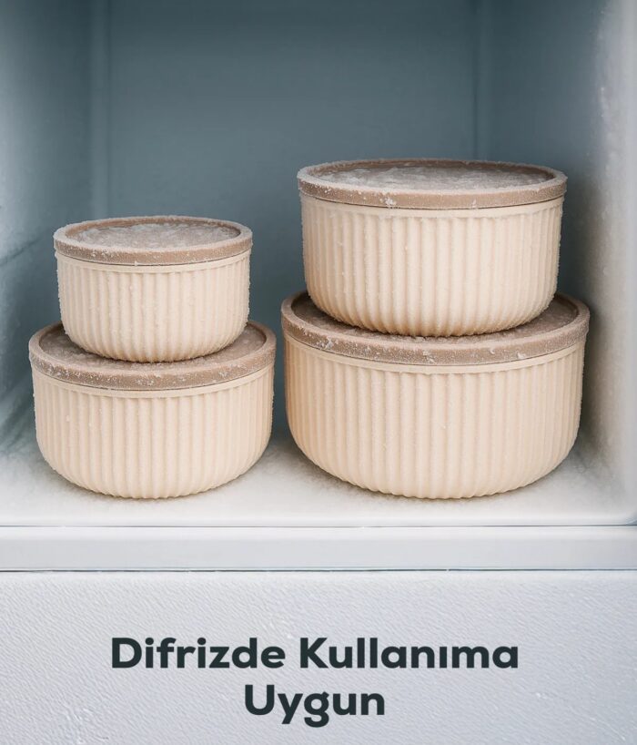 4’Lü Yuvarlak Saklama Kabı - Görsel 2