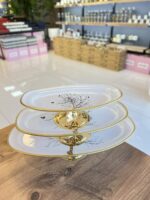 3 lü Ağaç Model Ayaklı Kayık Sunumluk - Görsel 3