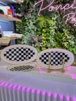 3 lü BEYAZ Dama Model Sunum Kayık Tabak