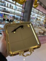 6 Adet Çift Tutmalı Gold Renk Tepsi - Görsel 6