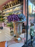 AYAKLI BAL ÇİZGİLİ CAM VAZO
25 Cm Orta  Boy