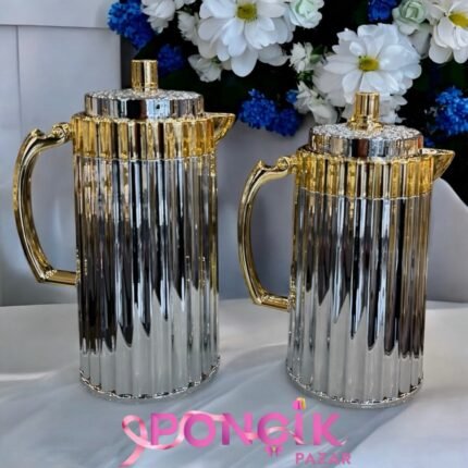 2 Li Füme Gold  İthal Termos Seti