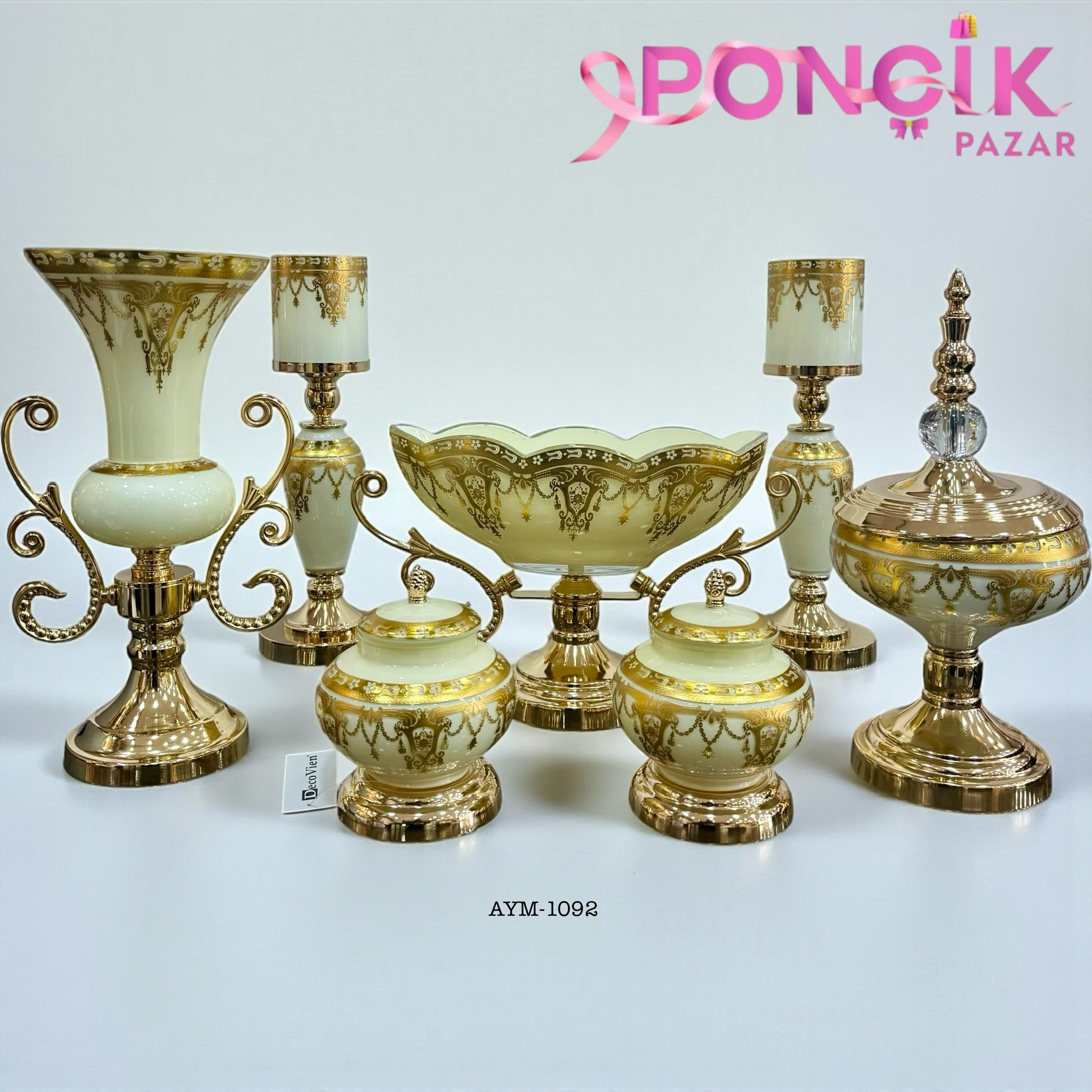 photoroom_20251106_170314 13 parça Saray model konsol & Salon Takımı 1092 - Görsel 1