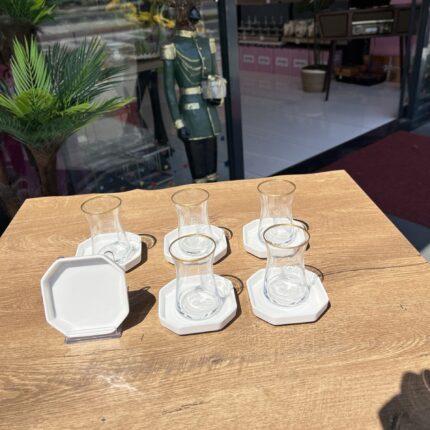 6 PARÇA PORSELEN ÇAY TABAĞI