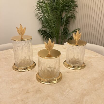 3 lü  Şeffaf Kesme Detay Kavanoz