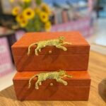 Dekor Obje Kutu Tekli Jaguar *TURUNCU