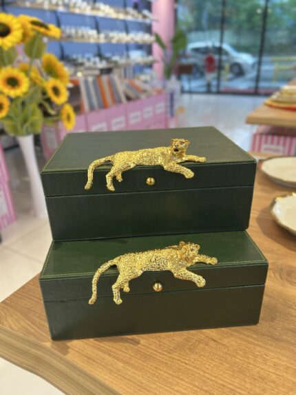Dekor Obje Kutu Tekli Jaguar *YEŞİL