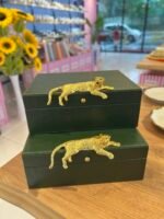 Dekor Obje Kutu Tekli Jaguar *YEŞİL