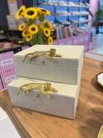 Dekor Obje Kutu Tekli Jaguar *WHİTE