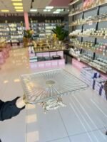 Zamak Ayaklı Kare Sunumluk Gümüş - Görsel 2