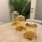 3 lü  Bal Renk Kavanoz Çay & Şeker & Kahve