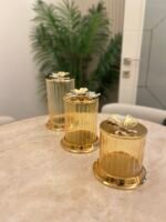 3 lü  Bal Renk Kavanoz Çay & Şeker & Kahve