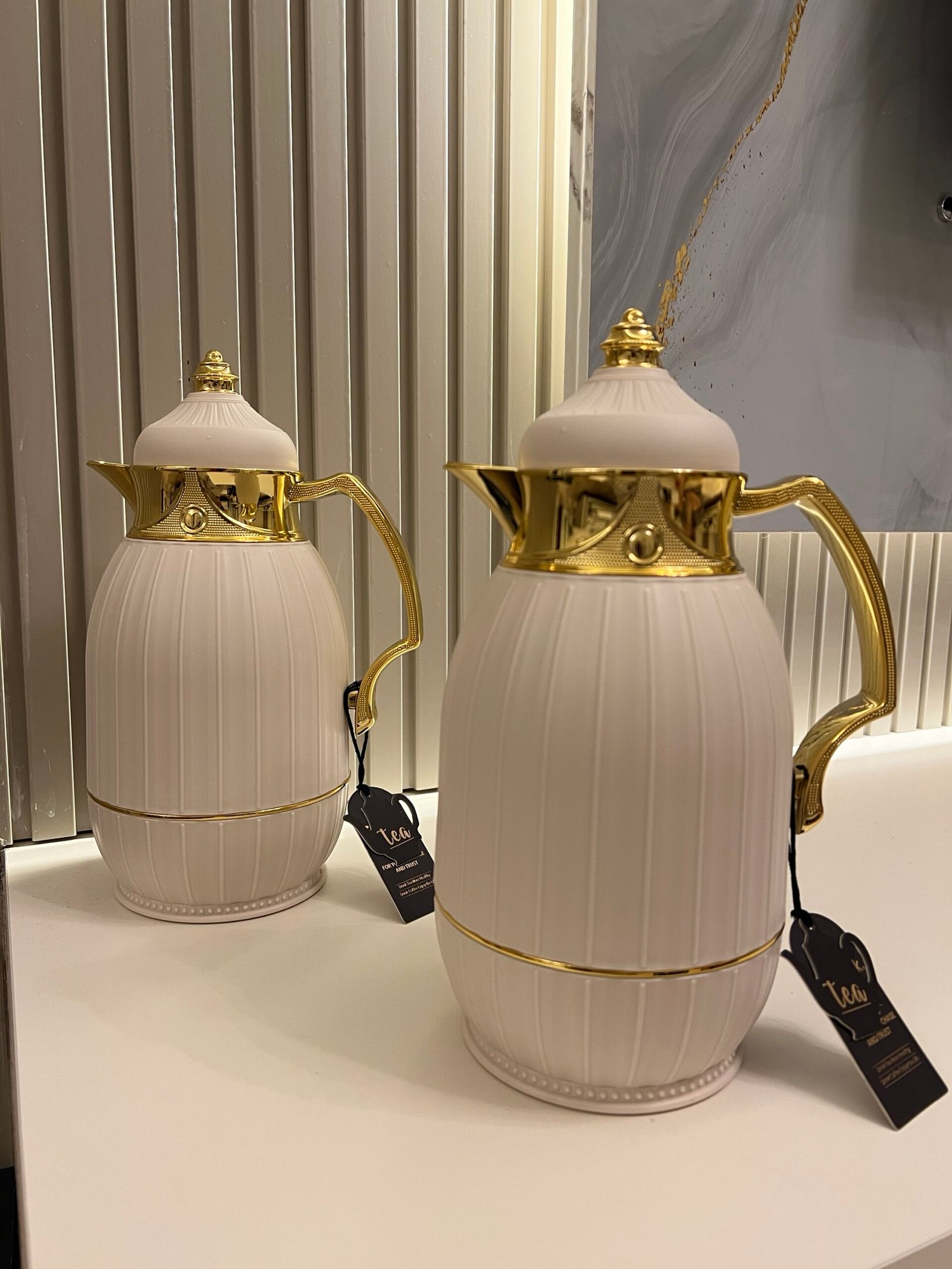 img_4434 2’Li İthal 1Lt & 1 Litre Termos* Krem - Görsel 1