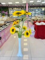 9 Dal Ay Çiçeği ve Beyaz Vazo - Görsel 2