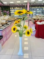 9 Dal Ay Çiçeği ve Beyaz Vazo - Görsel 3