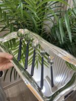 30 Parça 4 ML -18/10 Çelik SİYAH ÇBK TAKIMI - Görsel 4