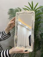 Tiamo Çay Kahve Sunum Tepsisi DİKDÖRTGEN GÜMÜŞ