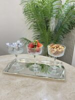 Tiamo Çay Kahve Sunum Tepsisi DİKDÖRTGEN GÜMÜŞ - Görsel 3