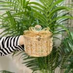 ELMAS TAŞLI DEKOR & ORGANİZER KUTU YUVARLAK