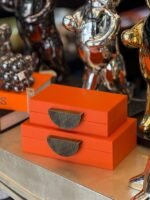 2’li Dinar Deri Kutu Turuncu