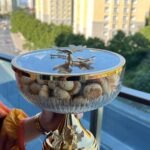 23 cm Kelebekli Cam Kase Sunumluk