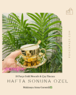 18 Parça 6 Kişilik Porselen Çay & Nescafe Fincan Seti - Görsel 2