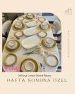 24 Parça 6 Kişilik İthal Yaldız Model Yemek Takımı - Görsel 2
