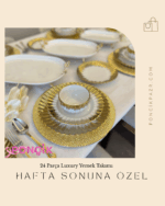 24 Parça 6 Kişilik İthal Yaldız Model Yemek Takımı