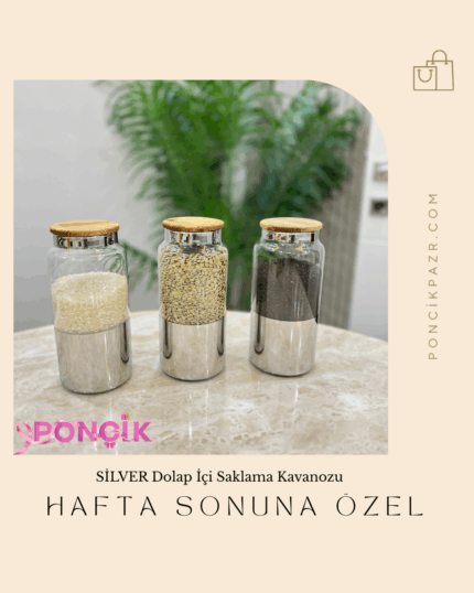 3’Lü SİLVER SAKLAMA KAVANOZU