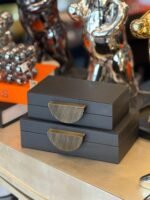 2’li Dinar Deri Kutu Siyah