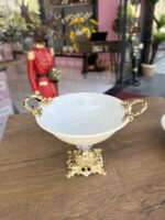 Gold  Zamak Ayaklı 20 cm Salata Kasesi - Görsel 2