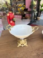 Gold  Zamak Ayaklı 20 cm Salata Kasesi - Görsel 2