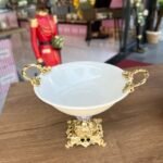 Gold  Zamak Ayaklı 20 cm Salata Kasesi