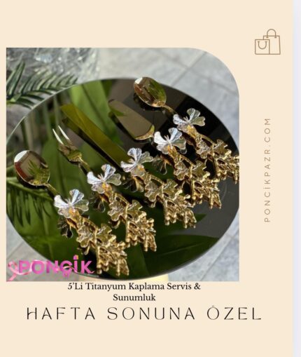 5’Li Titanyum Full Gold Sunumluk