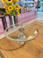 Kuşlu Ayaklı Üstten Kulplu Servis Silver - Görsel 3