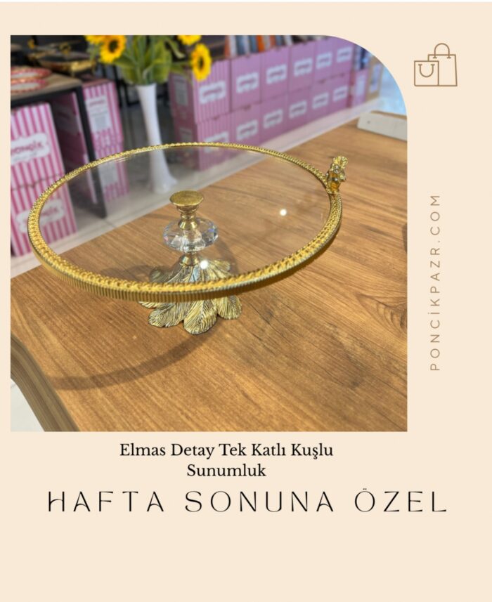 Kuşlu Ayaklı Sunumluk - Görsel 1