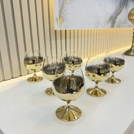 6 Kişilik GOLD  Kahve Yanı Bardağı tombul