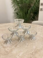Zamak ayaklı GÜMÜŞ lokumluk - Görsel 3