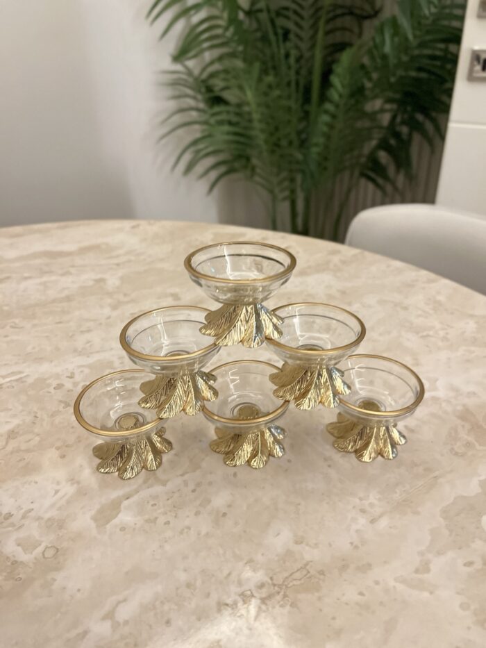 Zamak ayaklı GOLD lokumluk - Görsel 1