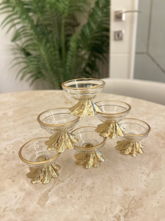 Zamak ayaklı GOLD lokumluk - Görsel 3
