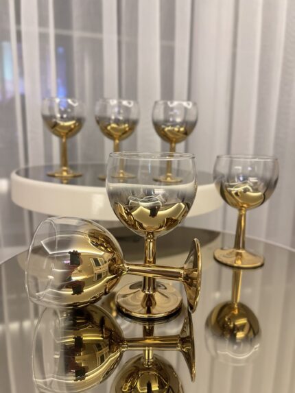 6 Kişilik GOLD  Kahve Yanı Bardağı