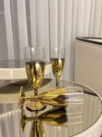 6 Kişilik GOLD  FLÜT Kahve Yanı Bardağı