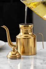 304 Çelik Gold 310 ml Yağdanlık & Sirkelik - Görsel 4