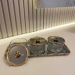 3’Lü Tepsili Sunumluk Gümüş