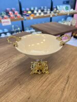 Gold  Zamak Ayaklı 20 cm Salata Kasesi - Görsel 3