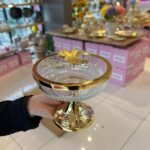 Kelebekli Cam Kase 17 cm