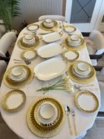 24 Parça 6 Kişilik İthal Yaldız Model Yemek Takımı - Görsel 3