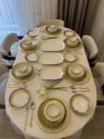 24 Parça 6 Kişilik İthal Yaldız Model Yemek Takımı - Görsel 2