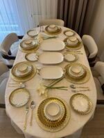 24 Parça 6 Kişilik İthal Yaldız Model Yemek Takımı - Görsel 2